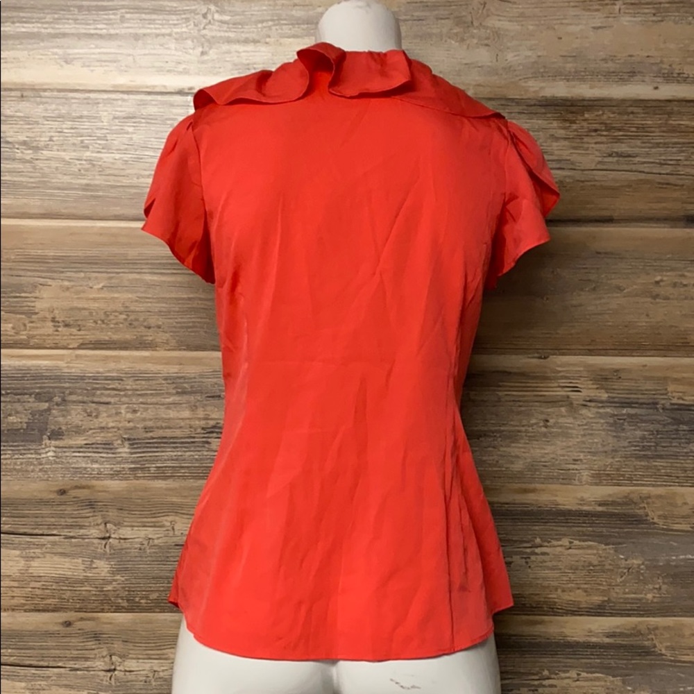 Banana Republic Ruffle Neck Button Down Blouse - Picture 3 of 3